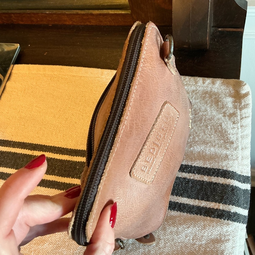 NWOT Bed Stu Leather Ventura Crossbody Bag Tan Rustic Mason Retail $155 - Picture 7 of 14